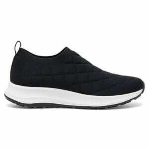 NEW FITFLOP women's f-mode flow quilted slip-on sneakers in black